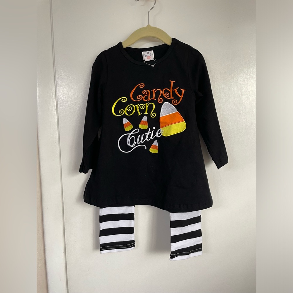 Candy Corn Cutie outfit pants and top NWT and super cute size L approximate 6-8